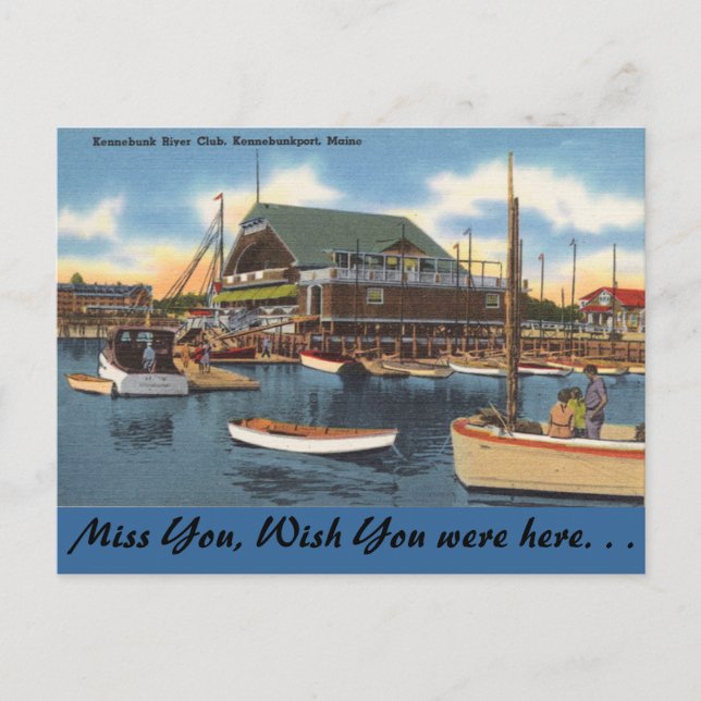 Maine, Kennebunk River Club Postcard (Front)