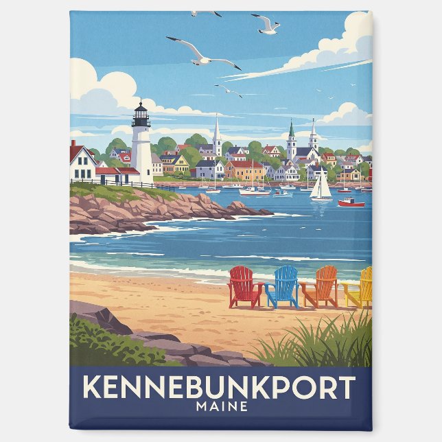 Maine Kennebunkport Travel Magnet (Front)