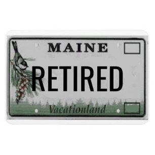 Maine License Plate Flexible Magnet