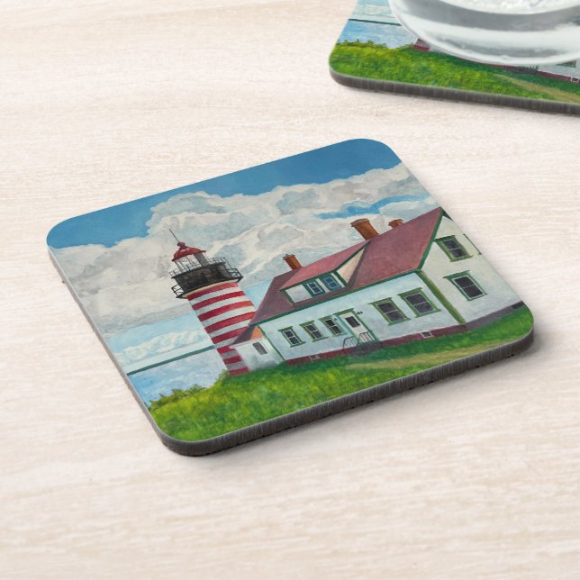 Maine Lighthouse Coaster (Left Side)