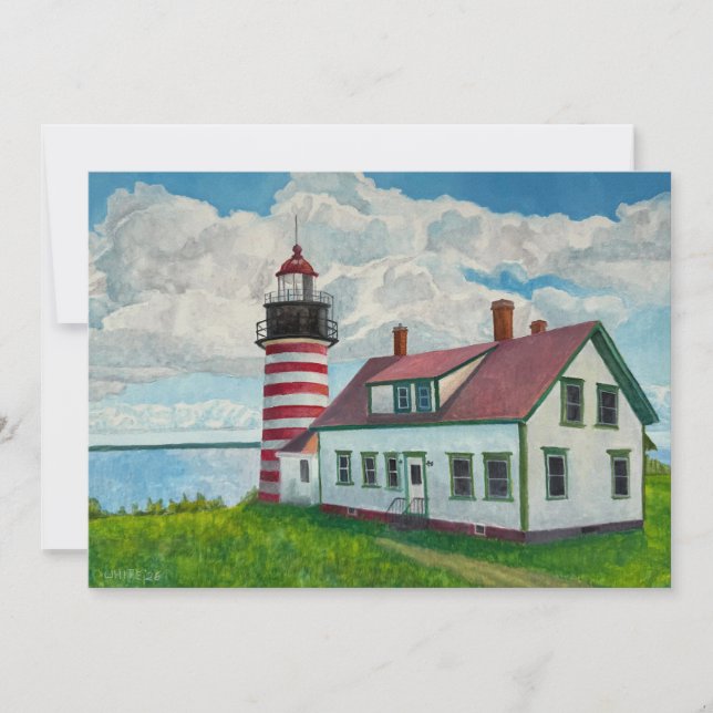 Maine Lighthouse Invitation (Front)