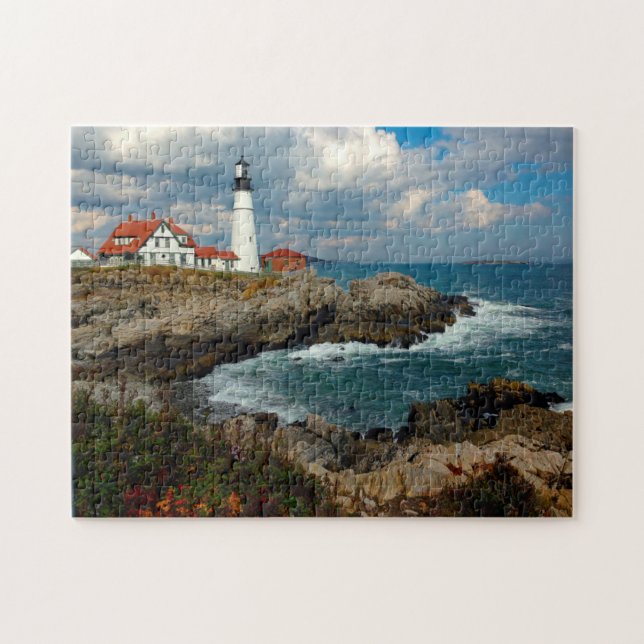 Maine Lighthouse. Jigsaw Puzzle (Horizontal)