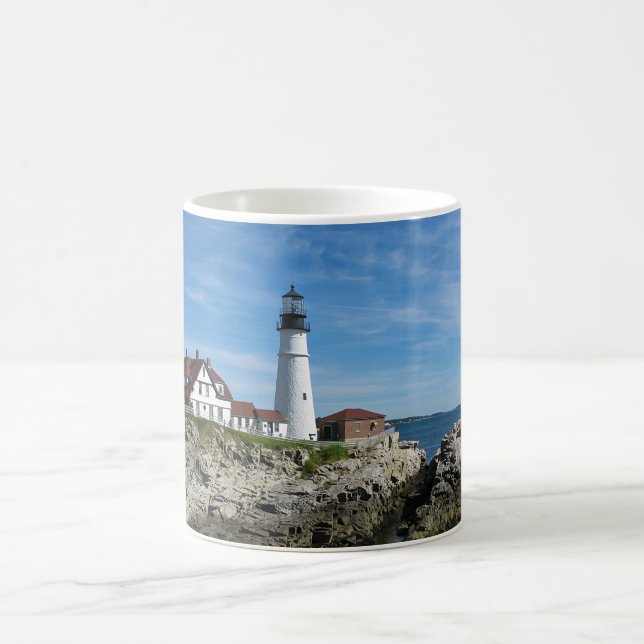 Maine Lighthouse Portland Head Light Coffee Mug (Center)