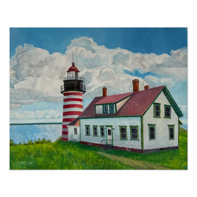 Maine Lighthouse Poster (Front)