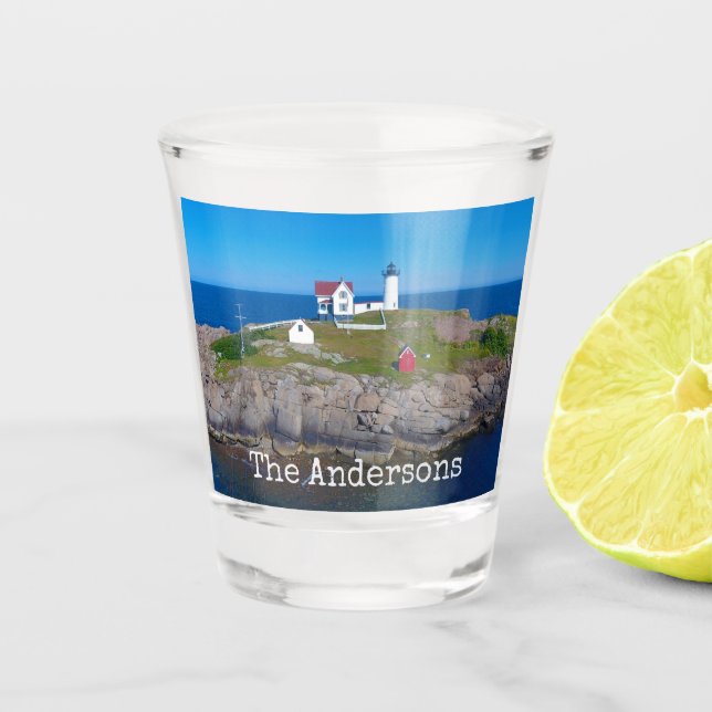 Maine Lighthouse Shot Glass (Front)