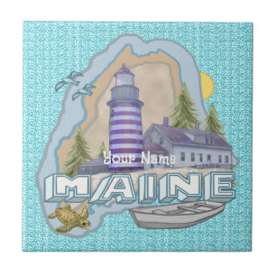 Maine Lighthouse Tile