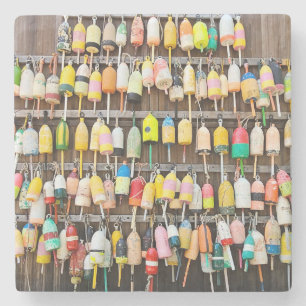 Maine Lobster Buoys Coaster Set