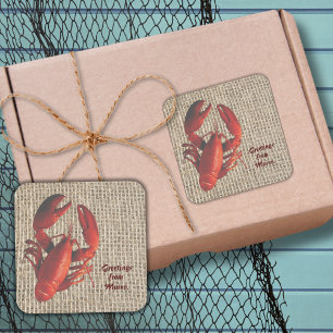 Maine Lobster Coastal Greetings Sticker