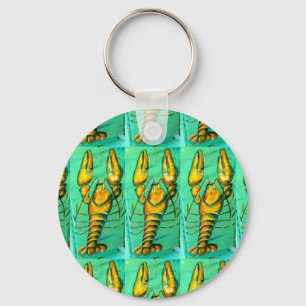 maine lobster green keychain