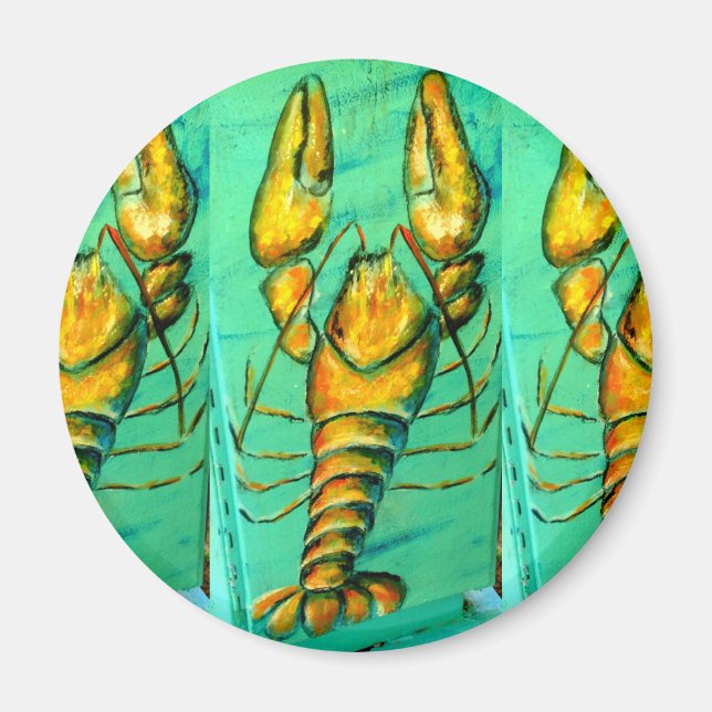 maine lobster green magnet (Front)