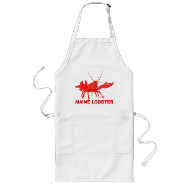 Maine Lobster Personalise Long Apron (Front)