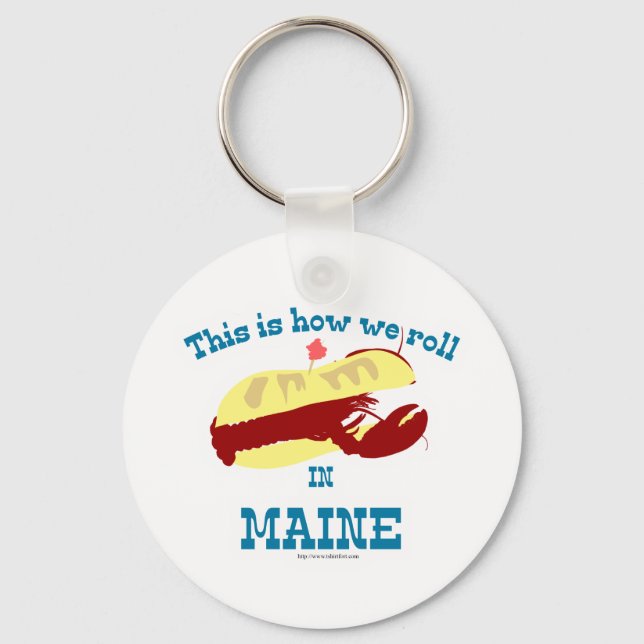 Maine Lobster Roll Key Ring (Front)