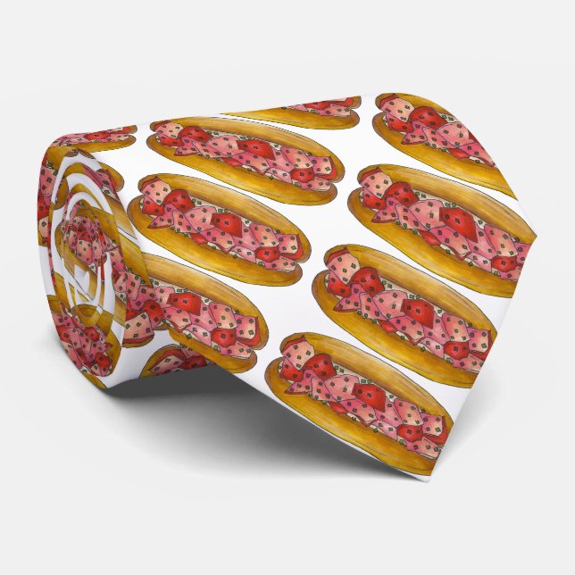 Maine Lobster Roll Rolls Sandwich Foodie Tie (Rolled)