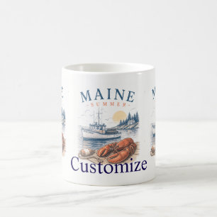 Maine Lobster Summer Fun Thunder_Cove Coffee Mug
