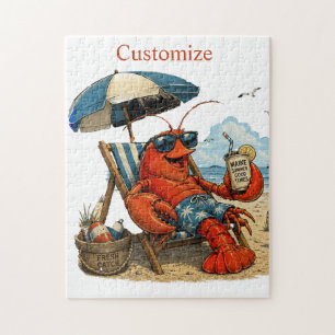 Maine Lobster Summer Fun Thunder_Cove Jigsaw Puzzle