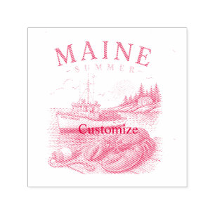 Maine Lobster Summer Fun Thunder_Cove Self-inking Stamp