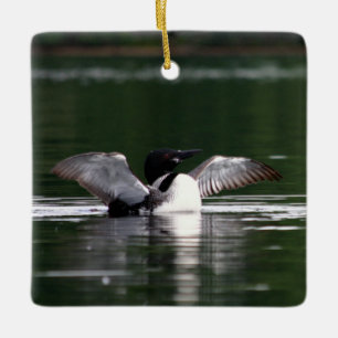 Maine Loon Ceramic Ornament