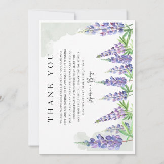  Maine Lupin Wedding Save the Date  Thank You Card