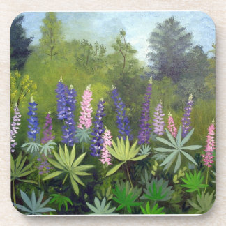 Maine Lupine Flowers Coaster