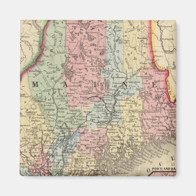 Maine Map by Mitchell Magnet (Front)