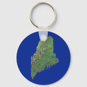 Maine Map Keychain