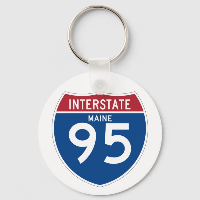 Maine ME I-95 Interstate Highway Shield - Key Ring (Front)