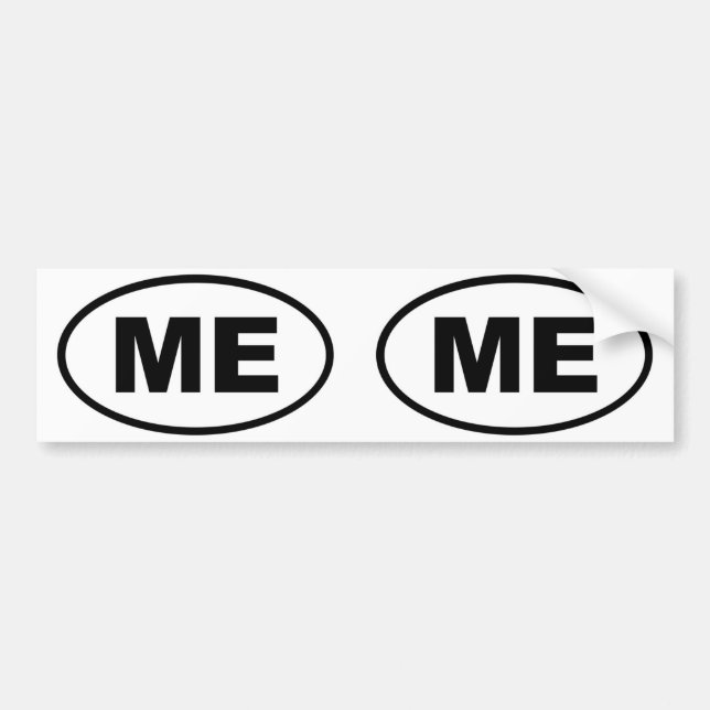 Maine ME oval Bumper Sticker (Front)