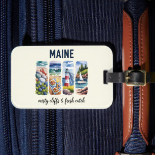 Maine – Misty Cliffs & Fresh Catch Luggage Tag