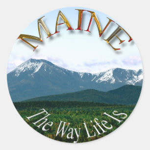 Maine Mt. Katahdin Envelope Seal Stickers