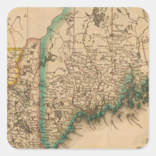 Maine, New Hampshire, Vermont 2 Square Sticker