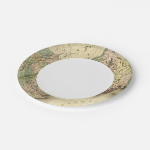 Maine, New Hampshire, Vermont, Massachusetts Paper Plate