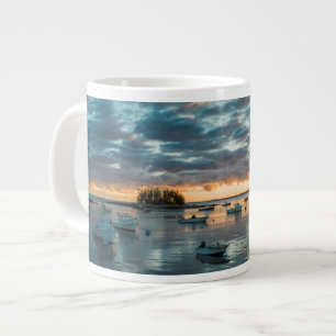 Maine, Newagen, sunset harbour 1 Large Coffee Mug