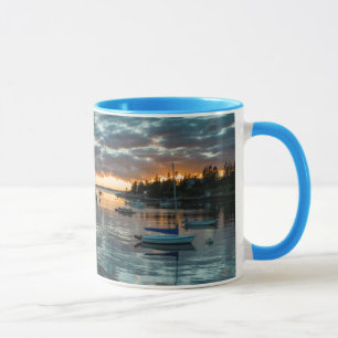 Maine, Newagen, sunset harbour 1 Mug