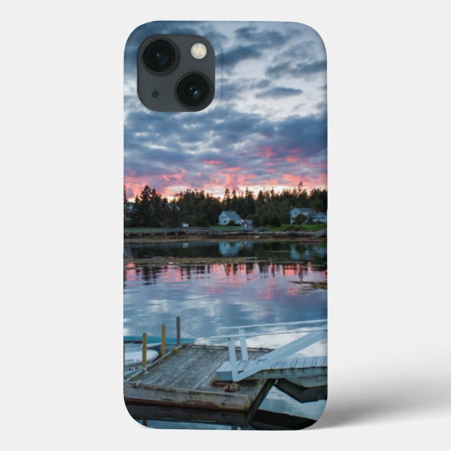 Maine, Newagen, sunset harbour 2 2 Case-Mate iPhone Case (Back)