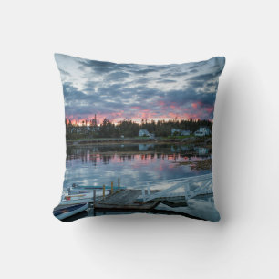 Maine, Newagen, sunset harbour 2 2 Cushion
