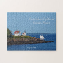 Maine Ocean Sailing Curtis Island Lighthouse 