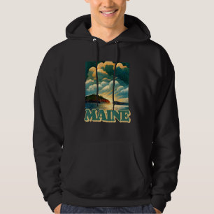 Maine Outdoors Acadia National Park Artistic Shore Hoodie