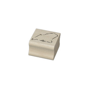 Maine Outline Rubber Stamp