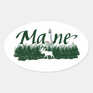 Maine Oval Sticker