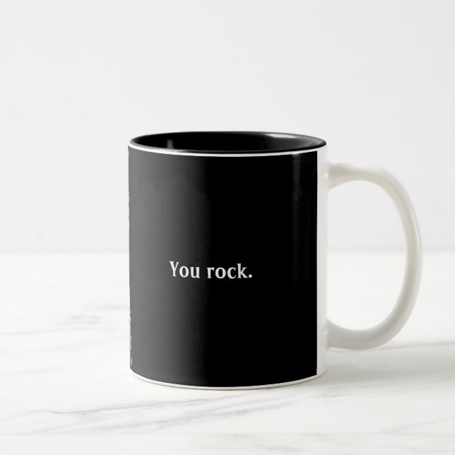 Maine pebbles, You rock. Two-Tone Coffee Mug (Right)