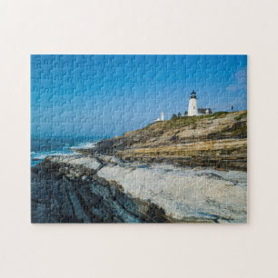 Maine, Pemaquid Point, Pemaquid Point Lighthouse Jigsaw Puzzle