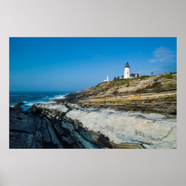 Maine, Pemaquid Point, Pemaquid Point Lighthouse Poster (Front)