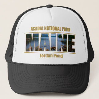 MAINE Picture Font Acadia National Park Trucker Hat