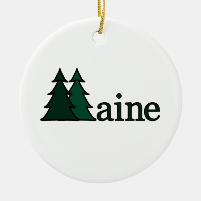 Maine Pine Trees Ornament (Front)