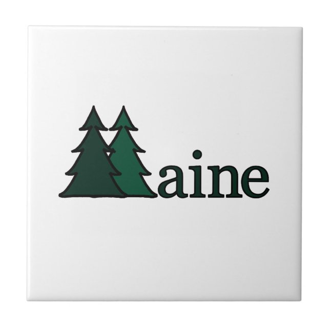 Maine Pine Trees Tile (Front)