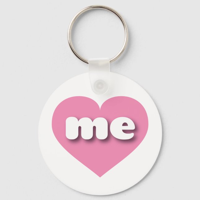 Maine pink heart - I love me Key Ring (Front)