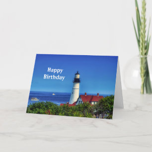 Maine Portland Head Light Photo Birthday Card