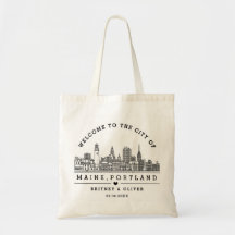 Maine Portland Skyline – Custom Wedding favour