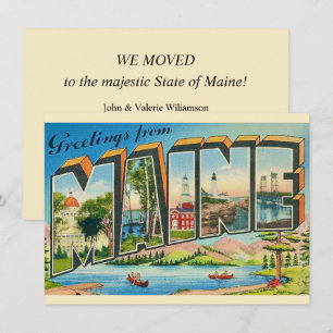 Maine Postcard Moving Announcement