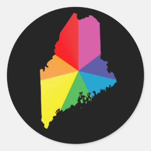 maine pride. classic round sticker